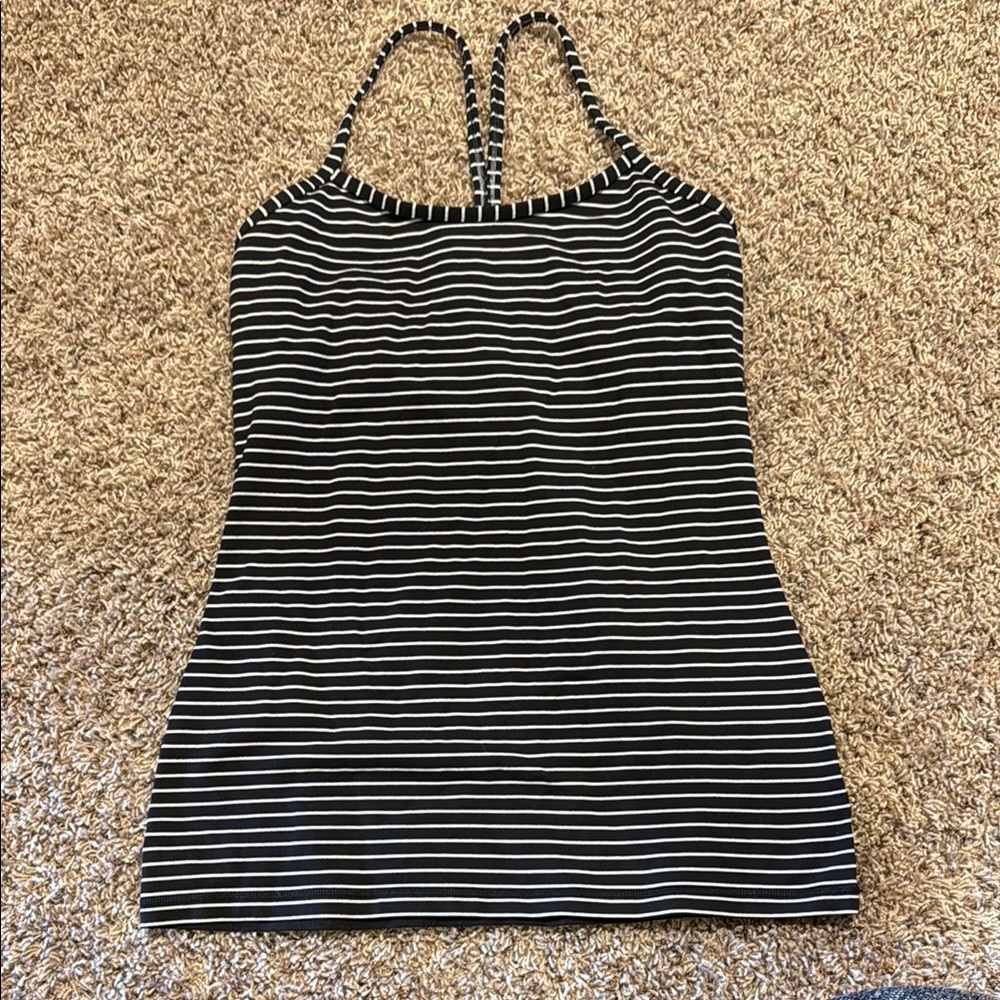 Striped Black and White Women's Top